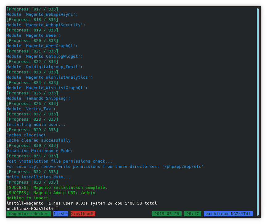 xfs timed install